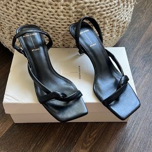 Black Suede Studio Tess Heel